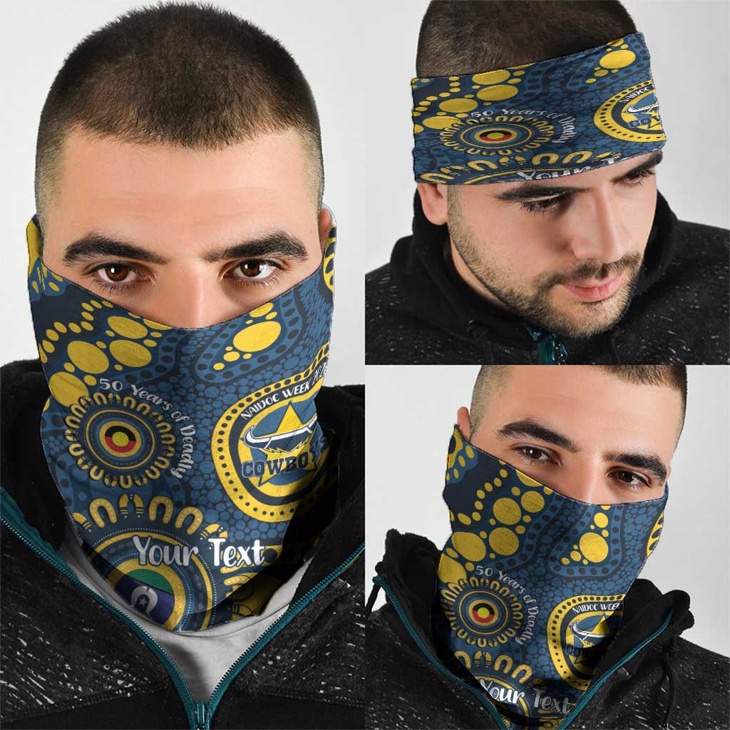 Cowboys NAIDOC Week 2026 Personalised Neck Gaiter 50 Years of Deadly Aboriginal Art