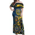 Cowboys NAIDOC Week 2026 Personalised Off Shoulder Maxi Dress 50 Years of Deadly Aboriginal Art