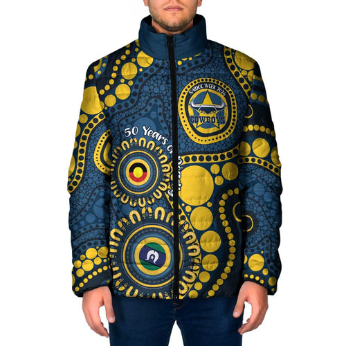 Cowboys NAIDOC Week 2026 Personalised Padded Jacket 50 Years of Deadly Aboriginal Art