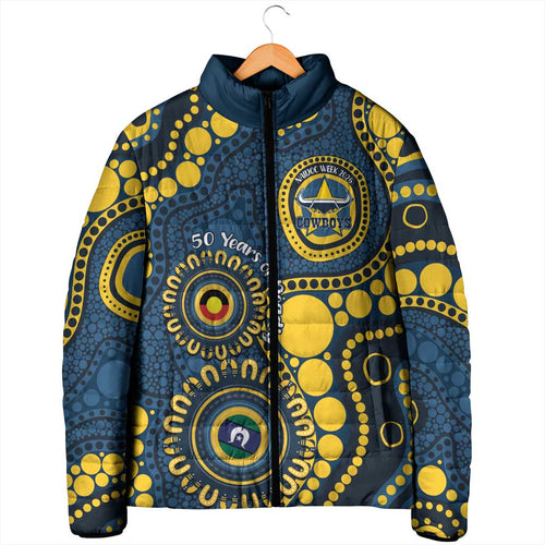 Cowboys NAIDOC Week 2026 Personalised Padded Jacket 50 Years of Deadly Aboriginal Art