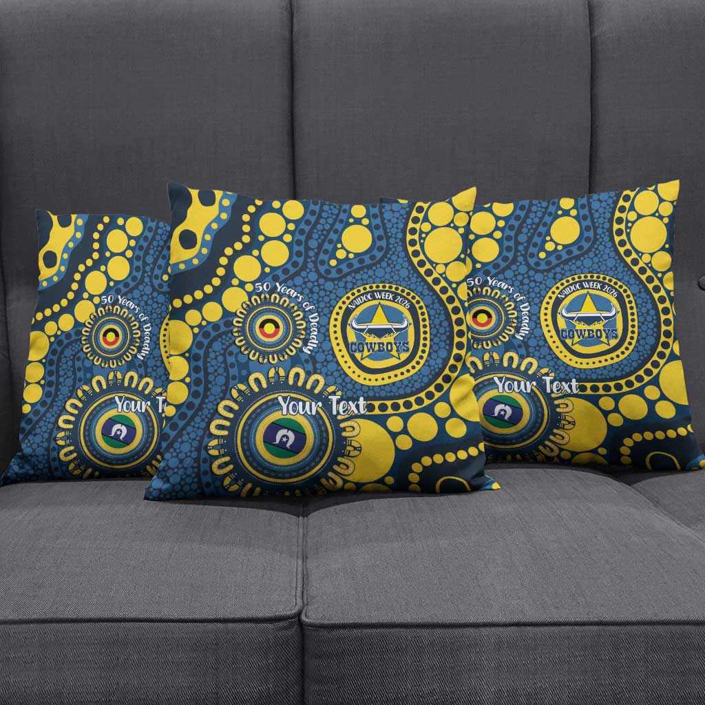 Cowboys NAIDOC Week 2026 Personalised Pillow Cover 50 Years of Deadly Aboriginal Art