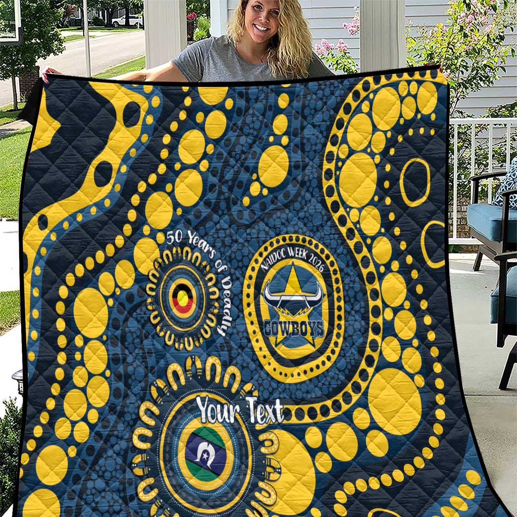 Cowboys NAIDOC Week 2026 Personalised Quilt 50 Years of Deadly Aboriginal Art
