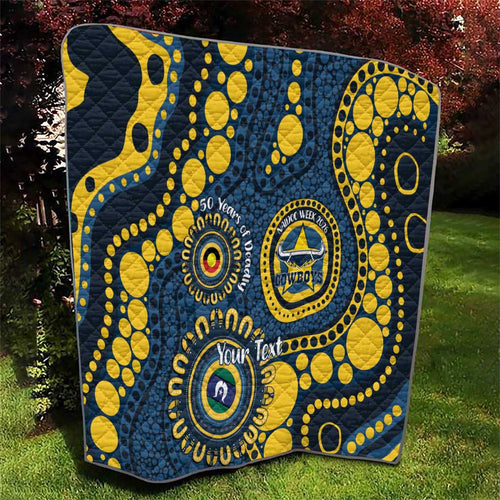 Cowboys NAIDOC Week 2026 Personalised Quilt 50 Years of Deadly Aboriginal Art