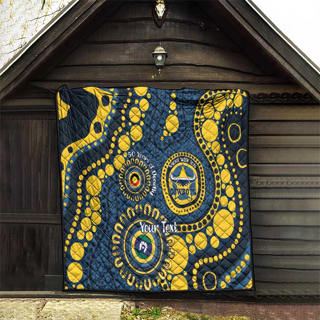 Cowboys NAIDOC Week 2026 Personalised Quilt 50 Years of Deadly Aboriginal Art