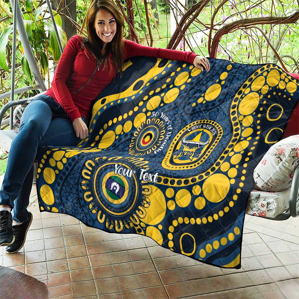 Cowboys NAIDOC Week 2026 Personalised Quilt 50 Years of Deadly Aboriginal Art