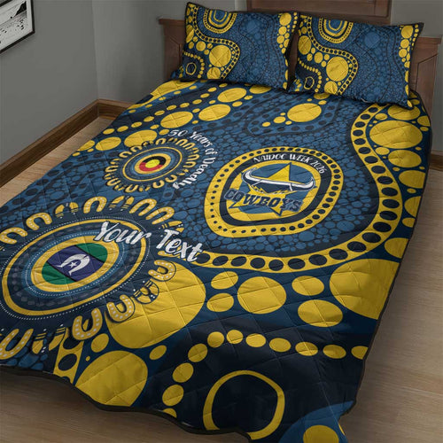 Cowboys NAIDOC Week 2026 Personalised Quilt Bed Set 50 Years of Deadly Aboriginal Art
