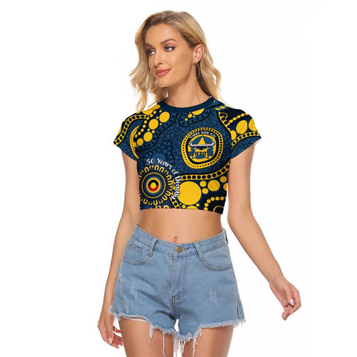Cowboys NAIDOC Week 2026 Personalised Raglan Cropped T Shirt 50 Years of Deadly Aboriginal Art