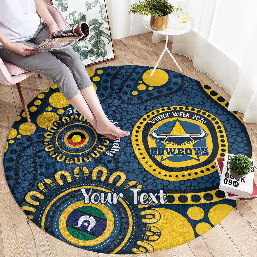 Cowboys NAIDOC Week 2026 Personalised Round Carpet 50 Years of Deadly Aboriginal Art