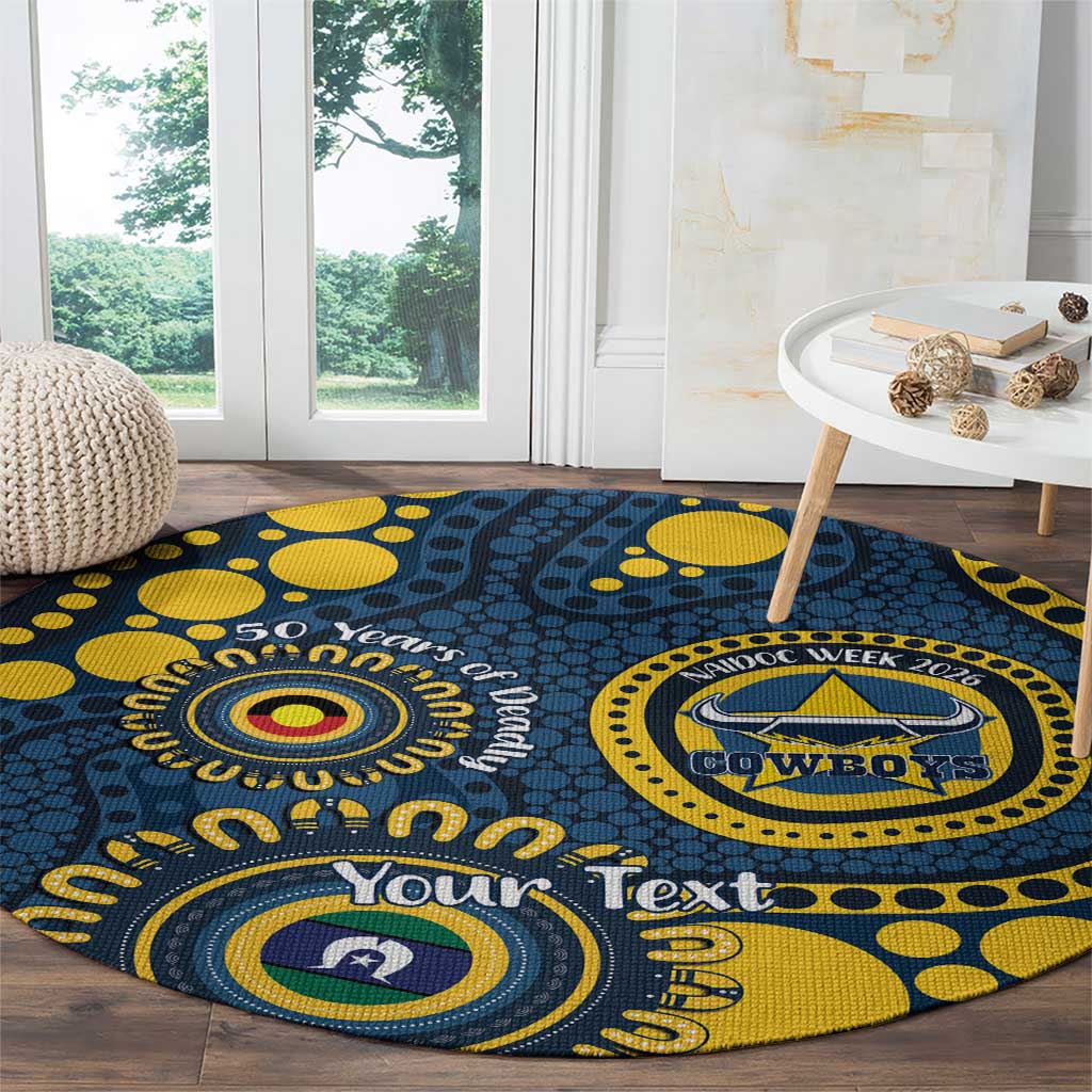 Cowboys NAIDOC Week 2026 Personalised Round Carpet 50 Years of Deadly Aboriginal Art