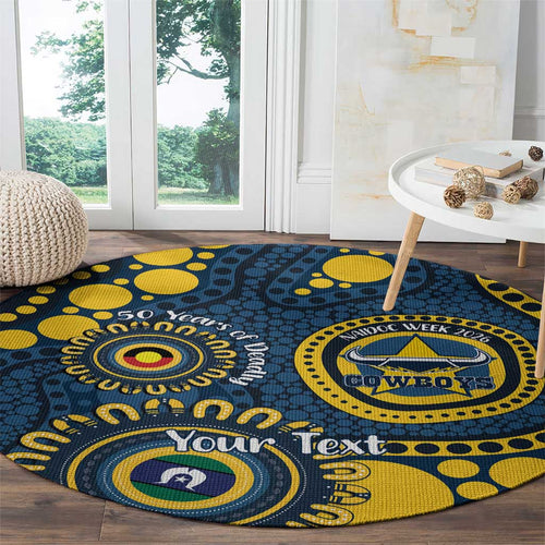 Cowboys NAIDOC Week 2026 Personalised Round Carpet 50 Years of Deadly Aboriginal Art