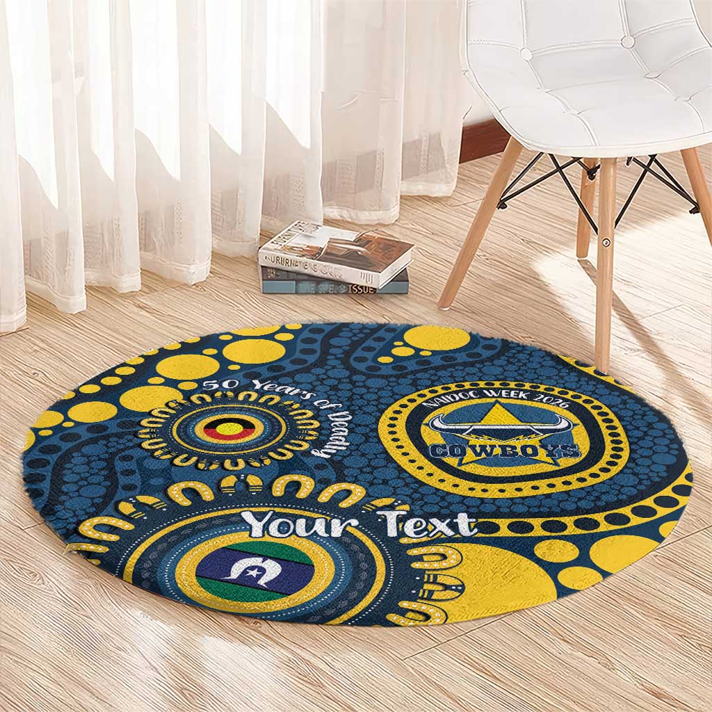 Cowboys NAIDOC Week 2026 Personalised Round Carpet 50 Years of Deadly Aboriginal Art