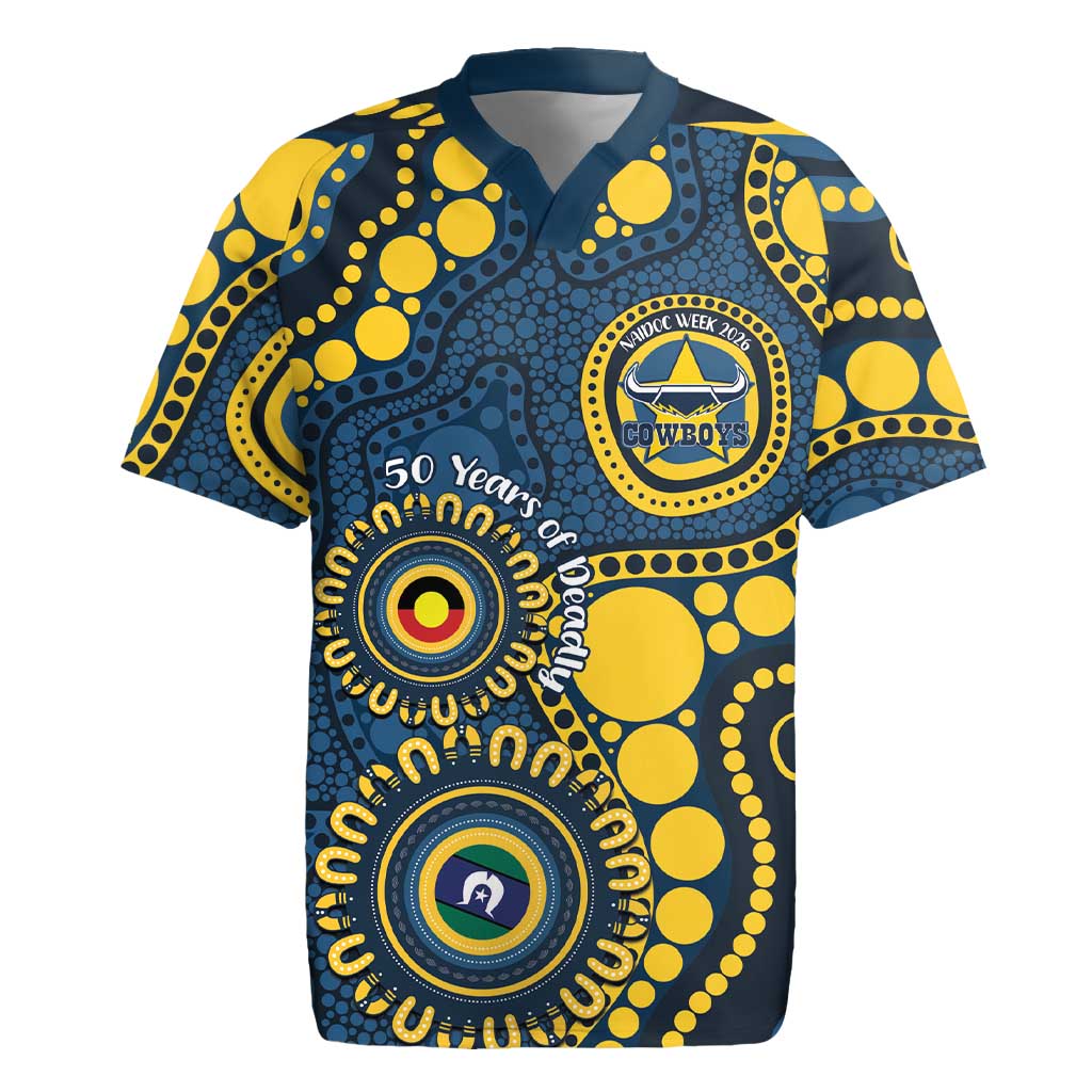 Cowboys NAIDOC Week 2026 Personalised Rugby Jersey 50 Years of Deadly Aboriginal Art