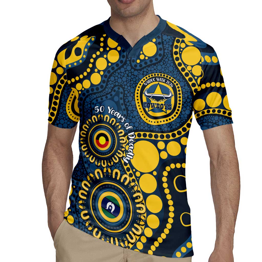 Cowboys NAIDOC Week 2026 Personalised Rugby Jersey 50 Years of Deadly Aboriginal Art