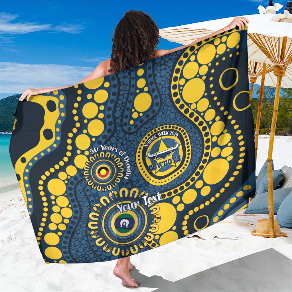 Cowboys NAIDOC Week 2026 Personalised Sarong 50 Years of Deadly Aboriginal Art