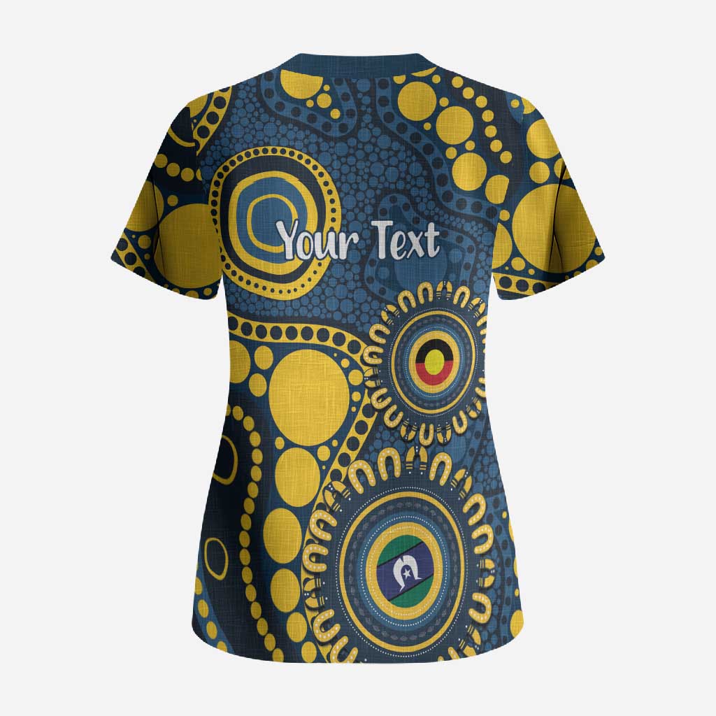 Cowboys NAIDOC Week 2026 Personalised Scrub Top 50 Years of Deadly Aboriginal Art