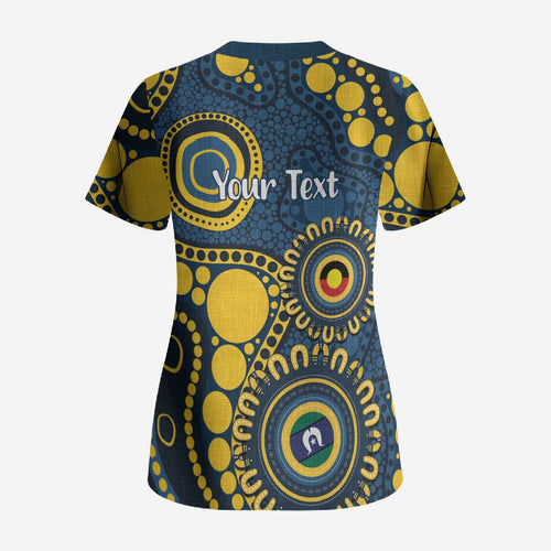 Cowboys NAIDOC Week 2026 Personalised Scrub Top 50 Years of Deadly Aboriginal Art