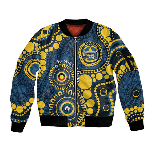 Cowboys NAIDOC Week 2026 Personalised Sleeve Zip Bomber Jacket 50 Years of Deadly Aboriginal Art