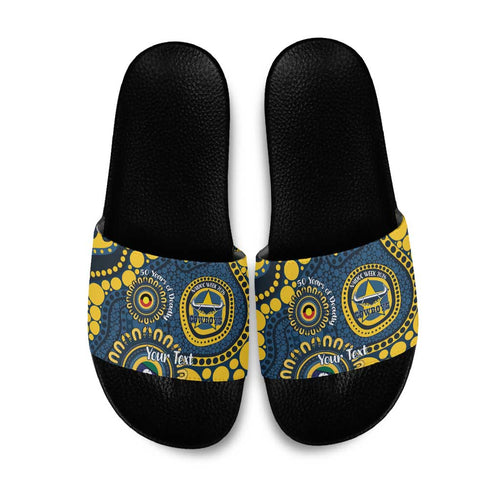 Cowboys NAIDOC Week 2026 Personalised Slide Sandals 50 Years of Deadly Aboriginal Art