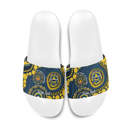 Cowboys NAIDOC Week 2026 Personalised Slide Sandals 50 Years of Deadly Aboriginal Art