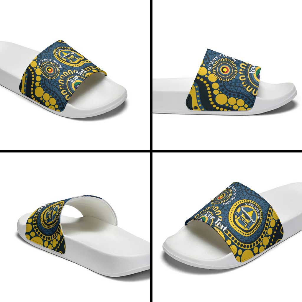 Cowboys NAIDOC Week 2026 Personalised Slide Sandals 50 Years of Deadly Aboriginal Art