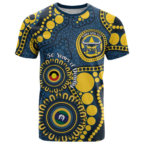 Cowboys NAIDOC Week 2026 Personalised T Shirt 50 Years of Deadly Aboriginal Art