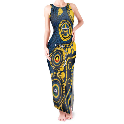 Cowboys NAIDOC Week 2026 Personalised Tank Maxi Dress 50 Years of Deadly Aboriginal Art
