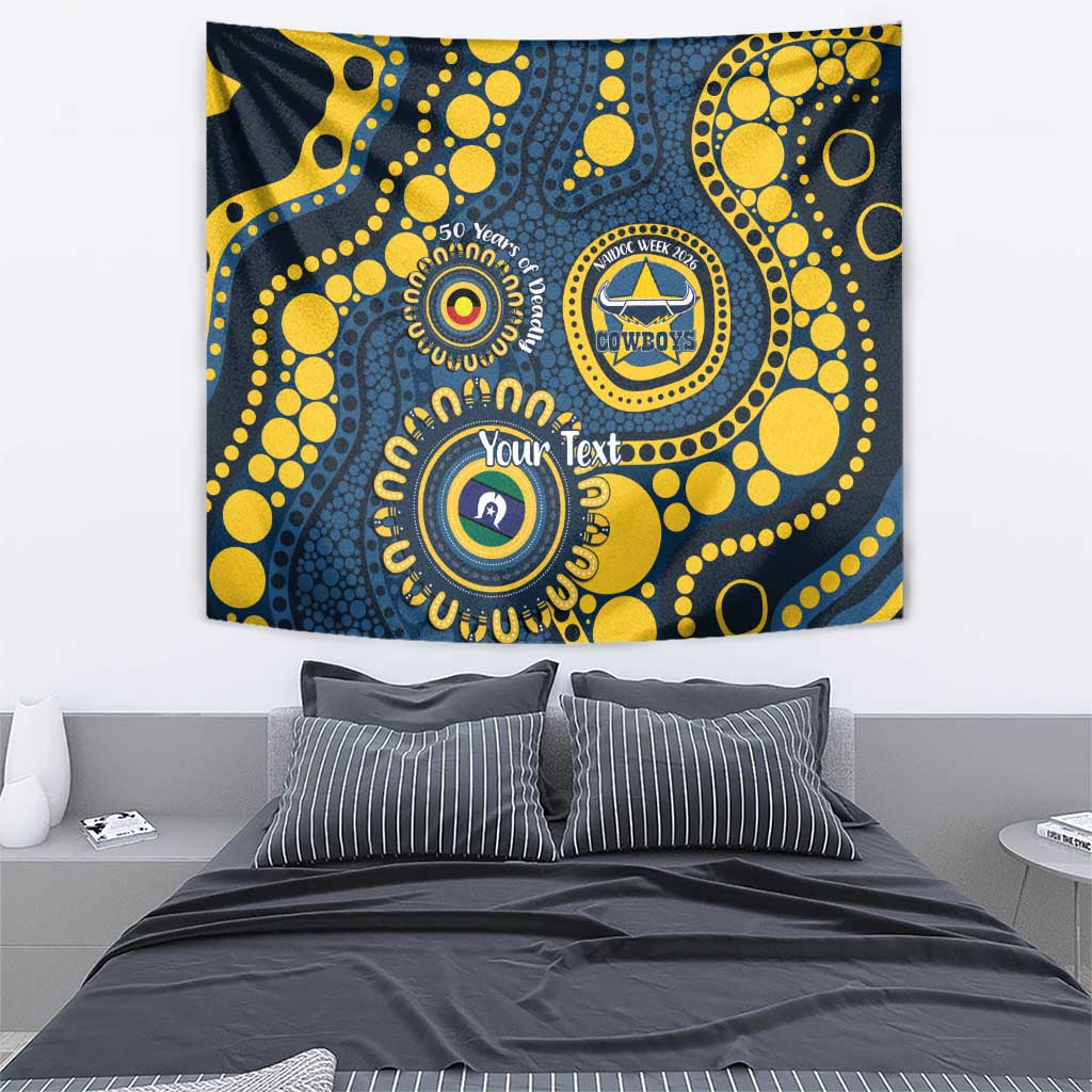 Cowboys NAIDOC Week 2026 Personalised Tapestry 50 Years of Deadly Aboriginal Art
