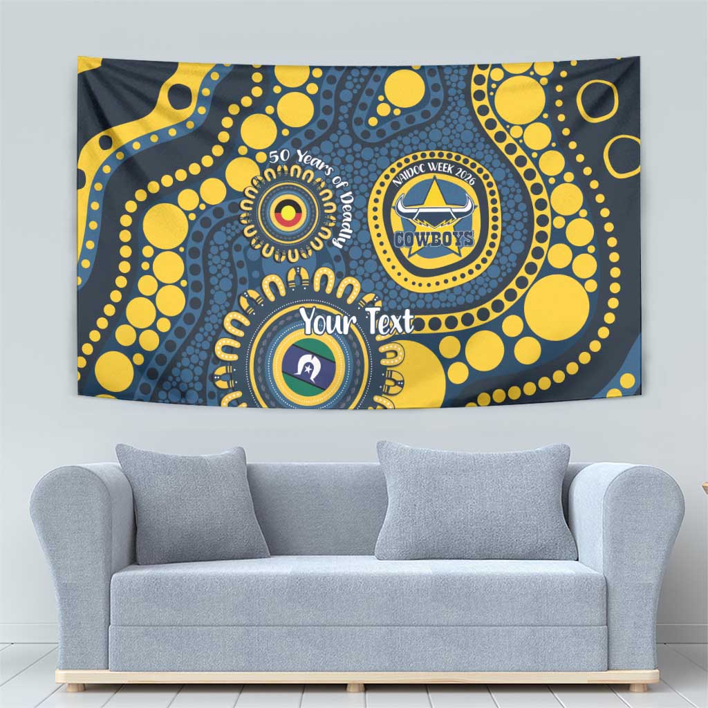 Cowboys NAIDOC Week 2026 Personalised Tapestry 50 Years of Deadly Aboriginal Art