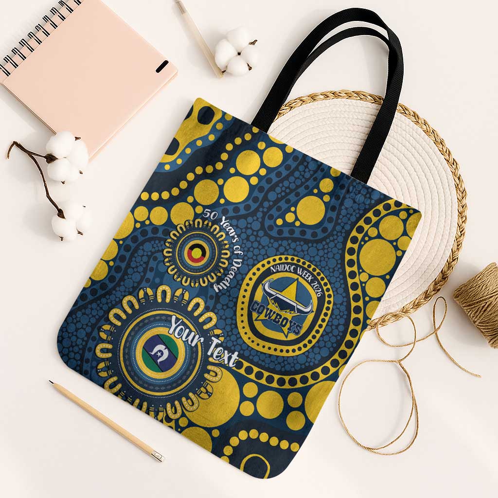 Cowboys NAIDOC Week 2026 Personalised Tote Bag 50 Years of Deadly Aboriginal Art