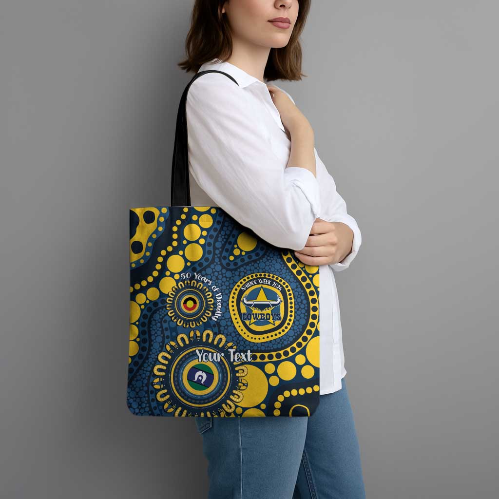 Cowboys NAIDOC Week 2026 Personalised Tote Bag 50 Years of Deadly Aboriginal Art