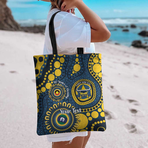 Cowboys NAIDOC Week 2026 Personalised Tote Bag 50 Years of Deadly Aboriginal Art