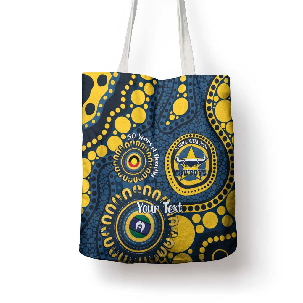 Cowboys NAIDOC Week 2026 Personalised Tote Bag 50 Years of Deadly Aboriginal Art