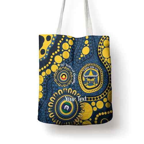 Cowboys NAIDOC Week 2026 Personalised Tote Bag 50 Years of Deadly Aboriginal Art