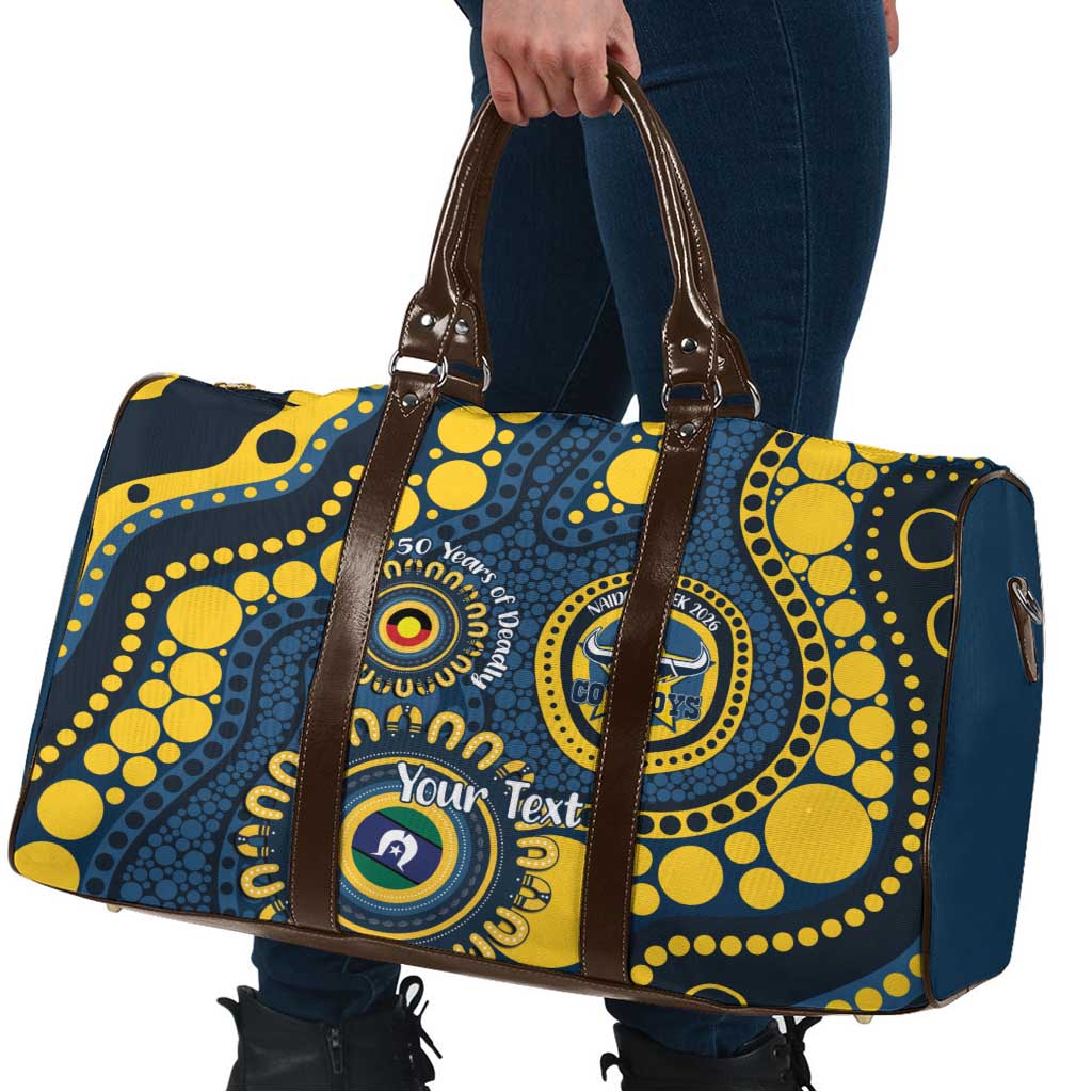 Cowboys NAIDOC Week 2026 Personalised Travel Bag 50 Years of Deadly Aboriginal Art
