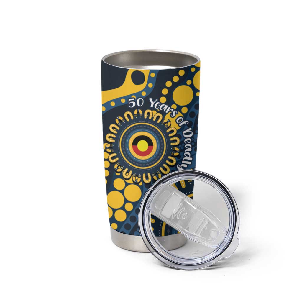 Cowboys NAIDOC Week 2026 Personalised Tumbler Cup 50 Years of Deadly Aboriginal Art