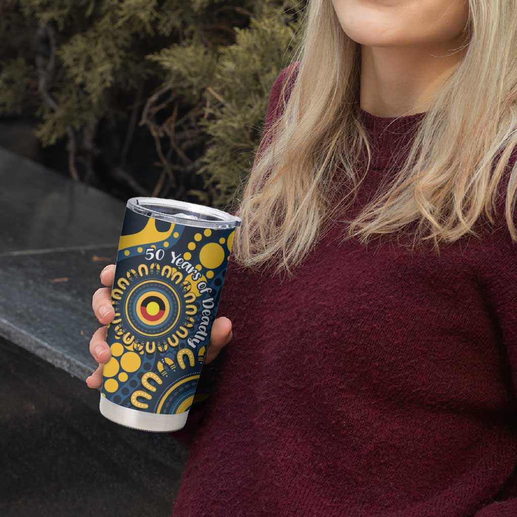 Cowboys NAIDOC Week 2026 Personalised Tumbler Cup 50 Years of Deadly Aboriginal Art