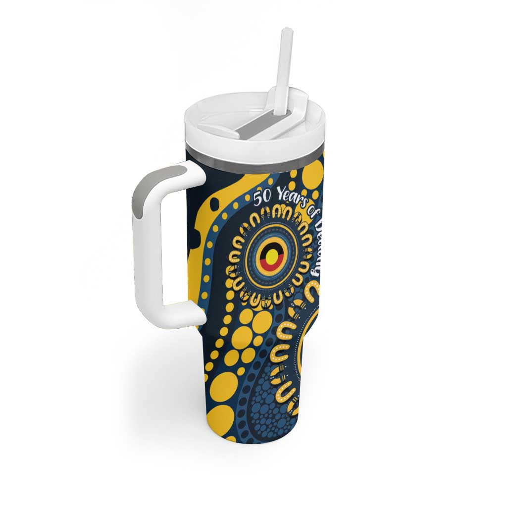 Cowboys NAIDOC Week 2026 Personalised Tumbler With Handle 50 Years of Deadly Aboriginal Art