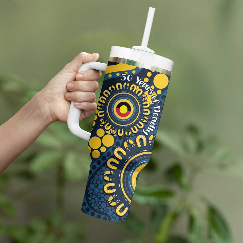 Cowboys NAIDOC Week 2026 Personalised Tumbler With Handle 50 Years of Deadly Aboriginal Art
