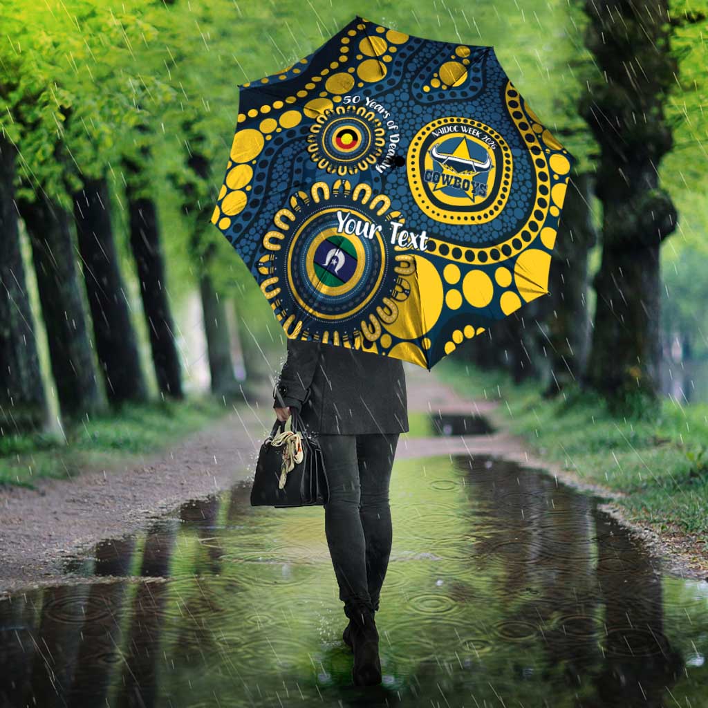 Cowboys NAIDOC Week 2026 Personalised Umbrella 50 Years of Deadly Aboriginal Art