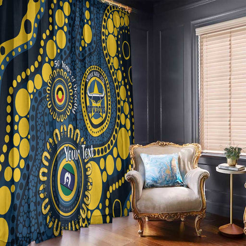 Cowboys NAIDOC Week 2026 Personalised Window Curtain 50 Years of Deadly Aboriginal Art