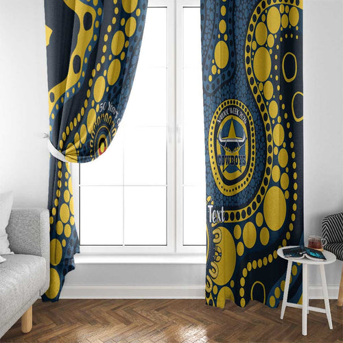 Cowboys NAIDOC Week 2026 Personalised Window Curtain 50 Years of Deadly Aboriginal Art