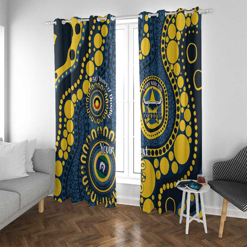 Cowboys NAIDOC Week 2026 Personalised Window Curtain 50 Years of Deadly Aboriginal Art