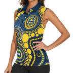 Cowboys NAIDOC Week 2026 Personalised Women Sleeveless Polo Shirt 50 Years of Deadly Aboriginal Art