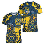 Cowboys NAIDOC Week 2026 Personalised Women V-Neck T-Shirt 50 Years of Deadly Aboriginal Art