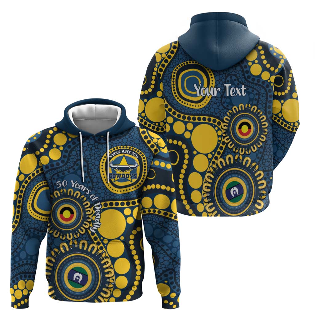 Cowboys NAIDOC Week 2026 Personalised Zip Hoodie 50 Years of Deadly Aboriginal Art