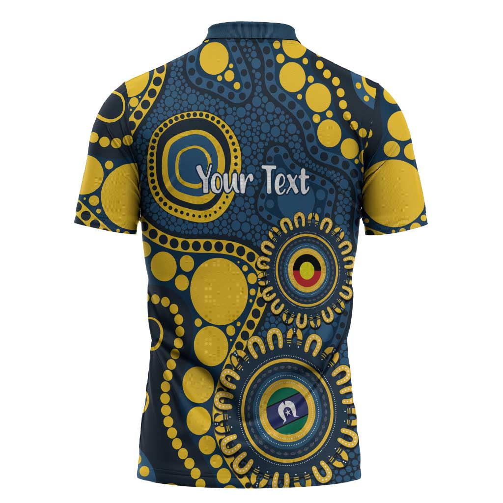 Cowboys NAIDOC Week 2026 Personalised Zipper Polo Shirt 50 Years of Deadly Aboriginal Art