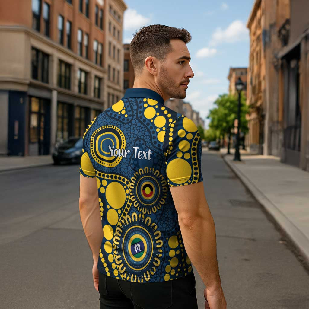 Cowboys NAIDOC Week 2026 Personalised Zipper Polo Shirt 50 Years of Deadly Aboriginal Art