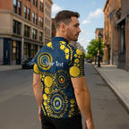 Cowboys NAIDOC Week 2026 Personalised Zipper Polo Shirt 50 Years of Deadly Aboriginal Art