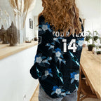 (Custom Text And Number) Port Adelaide Football Women Casual Shirt Power Polynesian Tribal Mix Tropical Hawaiian Style LT14