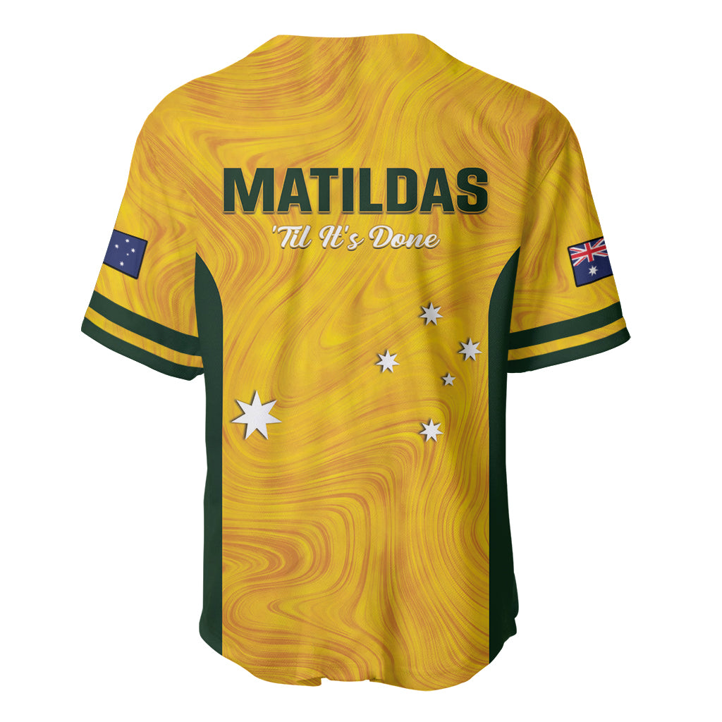 Australia Soccer Baseball Jersey Foord Matildas - Gold Marble